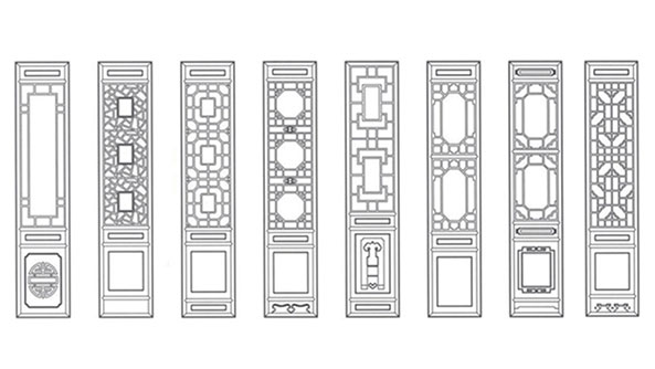 济宁喜迎门中式花格CAD设计图样式大全