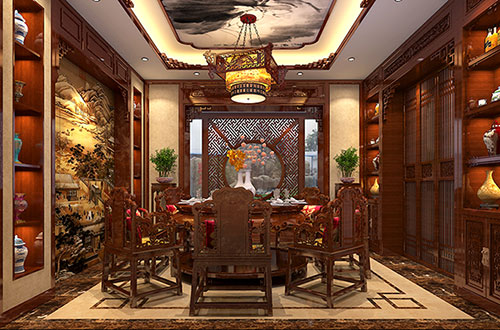 济宁温馨雅致的古典中式家庭装修设计效果图